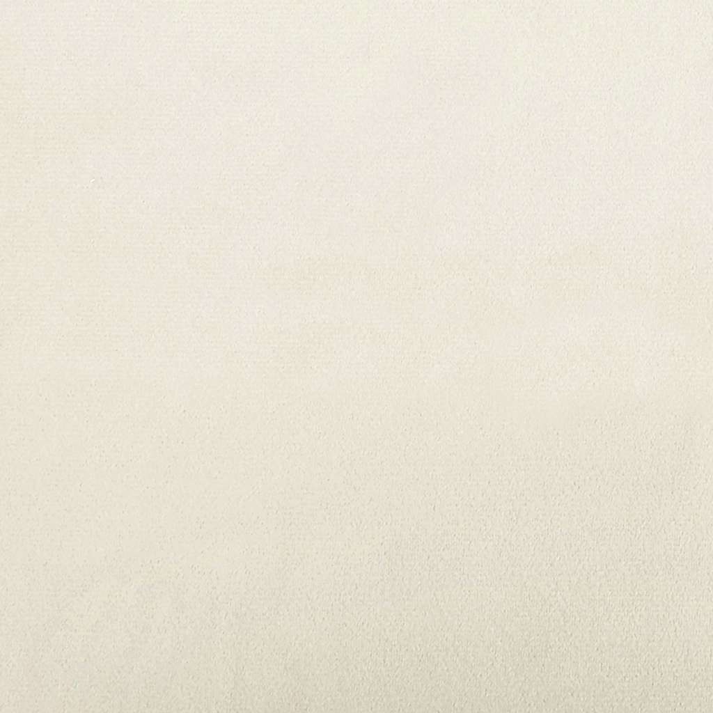 Kutni okvir kreveta s uzglavljem Krema 90 cm x 200 cm Baršun