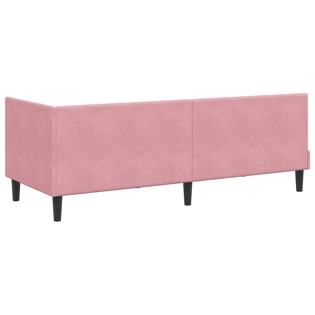 Kutni okvir kreveta Ružičasta 80 cm x 200 cm Baršun