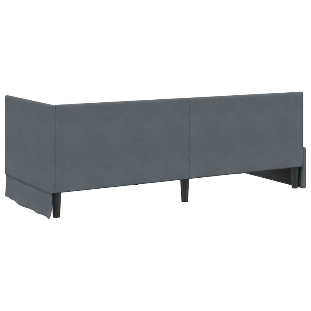 Kutni okvir kreveta Tamno siva 80 cm x 200 cm Baršun