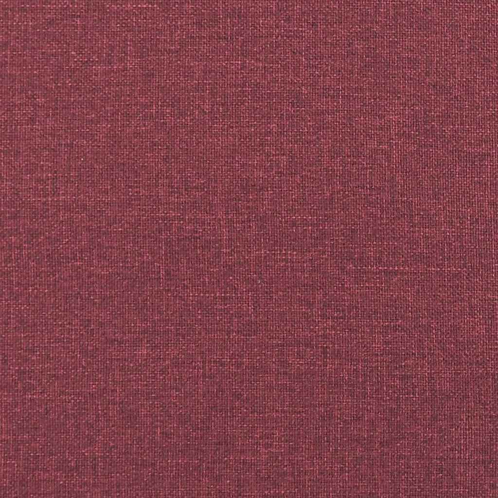 Kutni okvir kreveta Vinska crvena 100 x 200 cm tkanina
