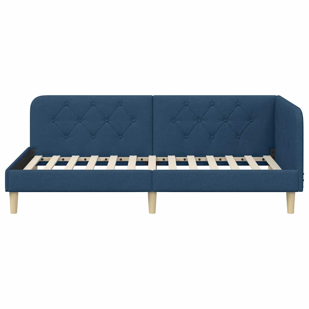 Kutni okvir kreveta Plava 100 x 200 cm tkanina