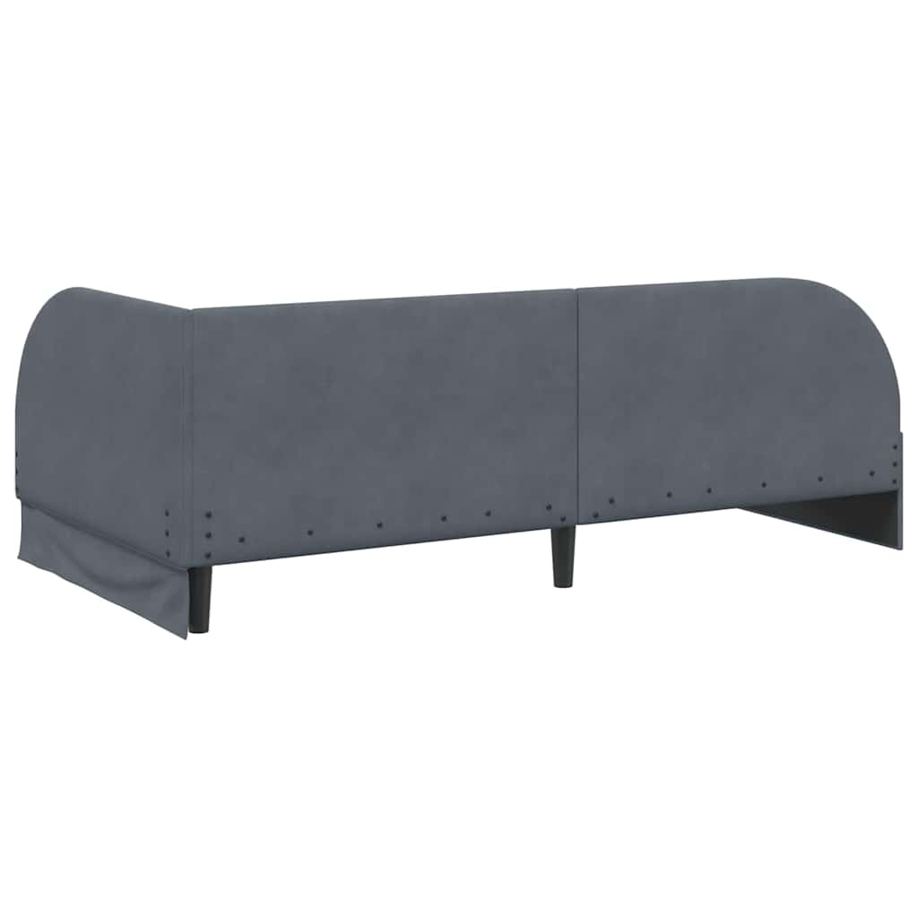 Kutni okvir kreveta Tamno siva 80 cm x 200 cm Baršun