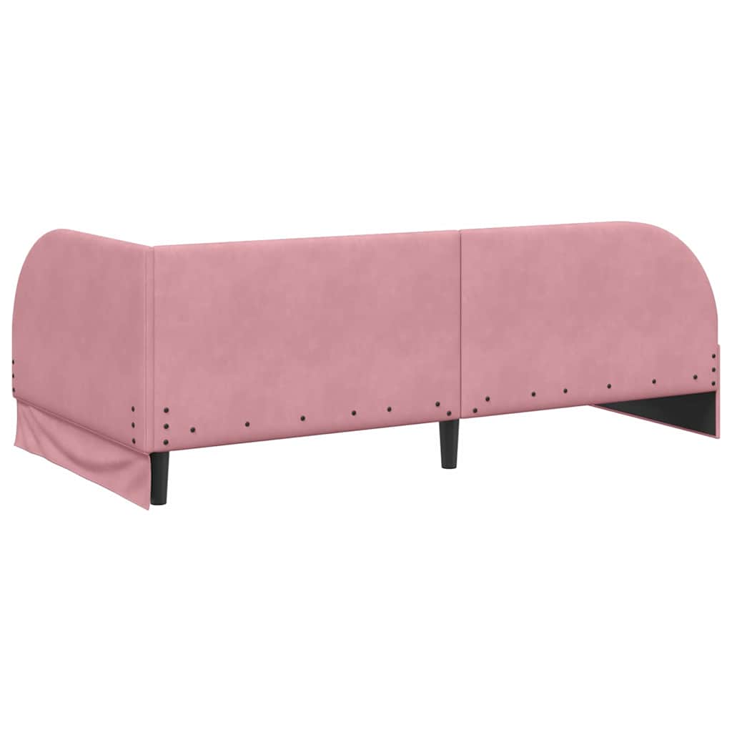 Kutni okvir kreveta Ružičasta 80 cm x 200 cm Baršun