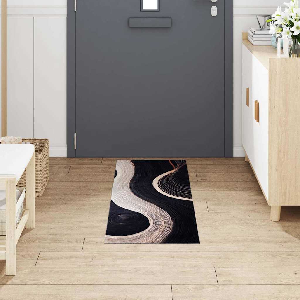 Kuhinjski Tepih Crna 150 x 45 cm Baršun