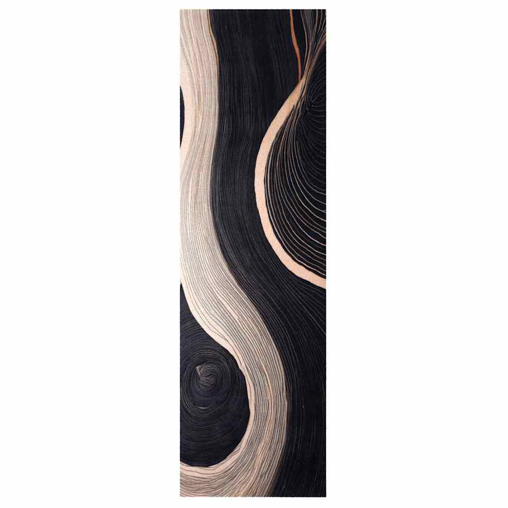 Kuhinjski Tepih Crna 150 x 45 cm Baršun