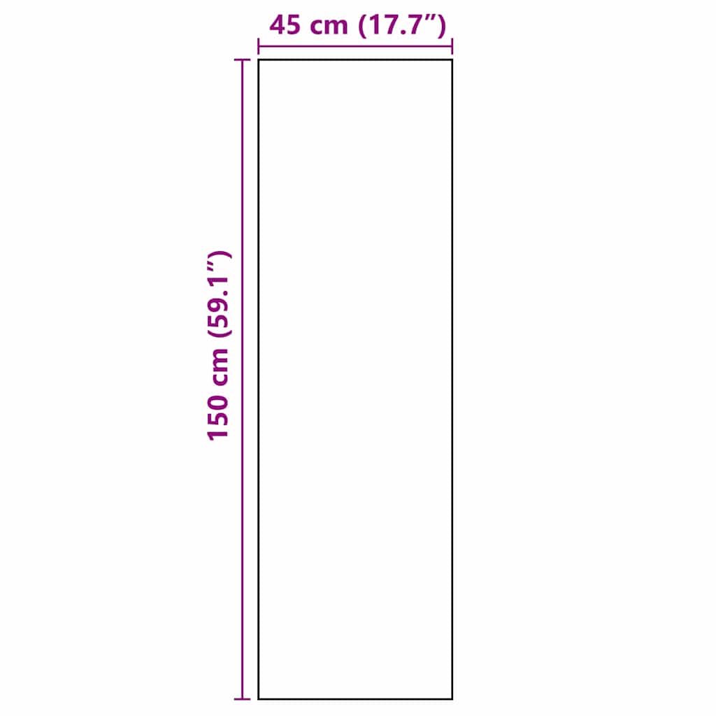Kuhinjski Tepih Bijelo 150 x 45 cm Baršun