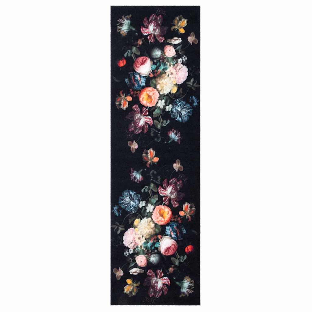 Kuhinjski Tepih Crna 300 x 60 cm Baršun