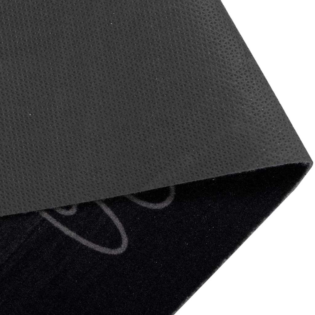 Kuhinjski Tepih Pribor za jelo Crna 150 x 45 cm Baršun