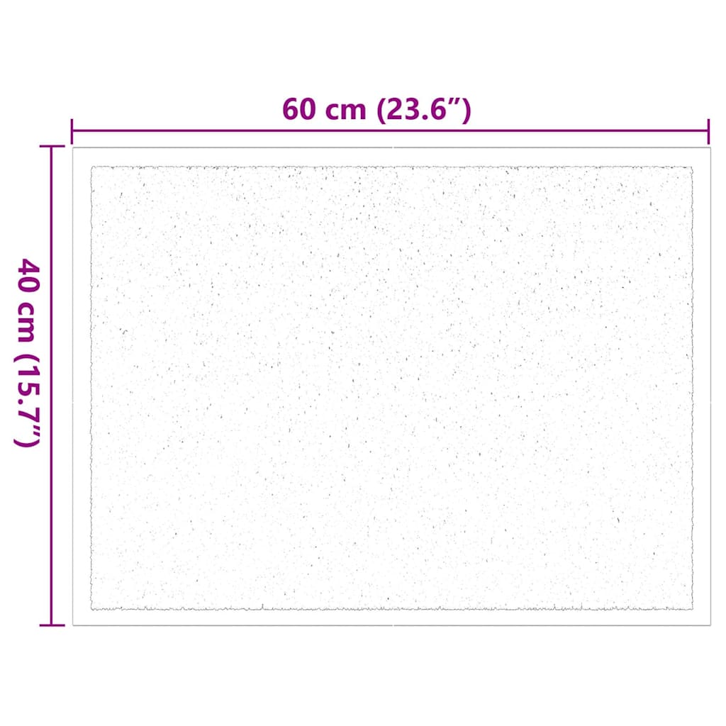 Otirač Crna 60 x 40 x 1.2 cm Teddy tkanina