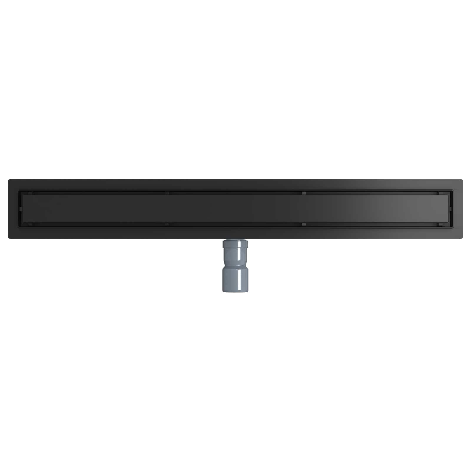 Tuš kanal 2-u-1 sa 360° sifonom Crna 80 cm Nehrđajući čelik 304