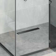 2 u 1 odvod za tuš Crna 60 cm Nehrđajući čelik 304