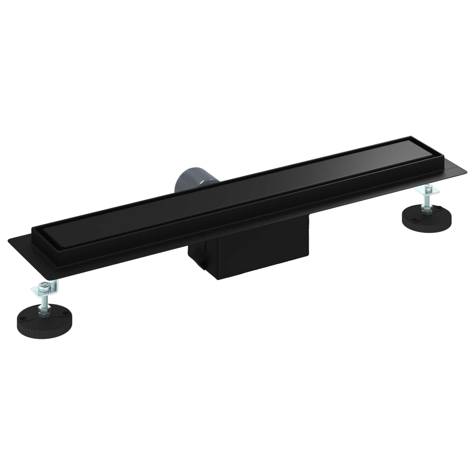 2 u 1 odvod za tuš Crna 60 cm Nehrđajući čelik 304