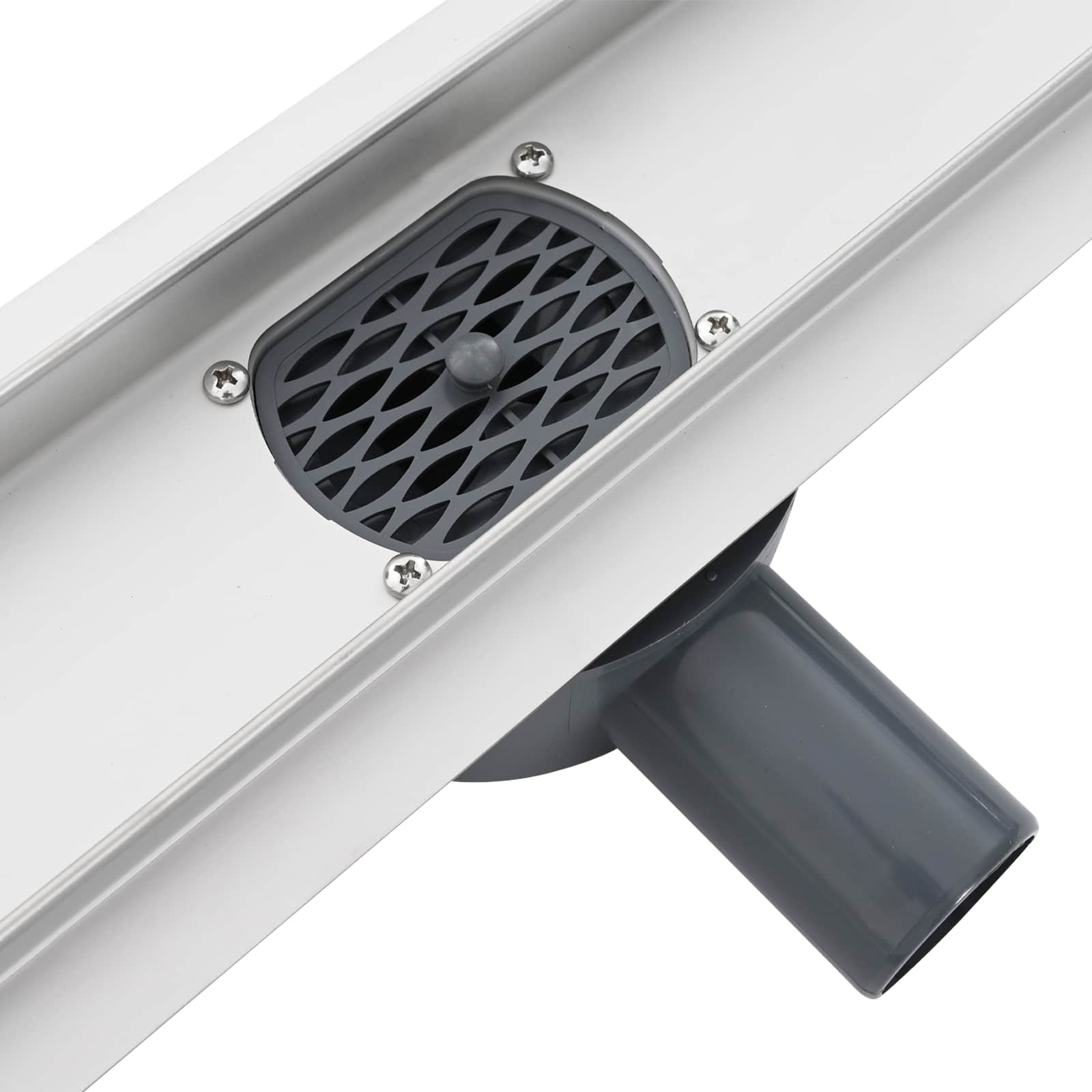 Tuš kanal 2-u-1 sa 360° sifonom Srebrno 90 cm