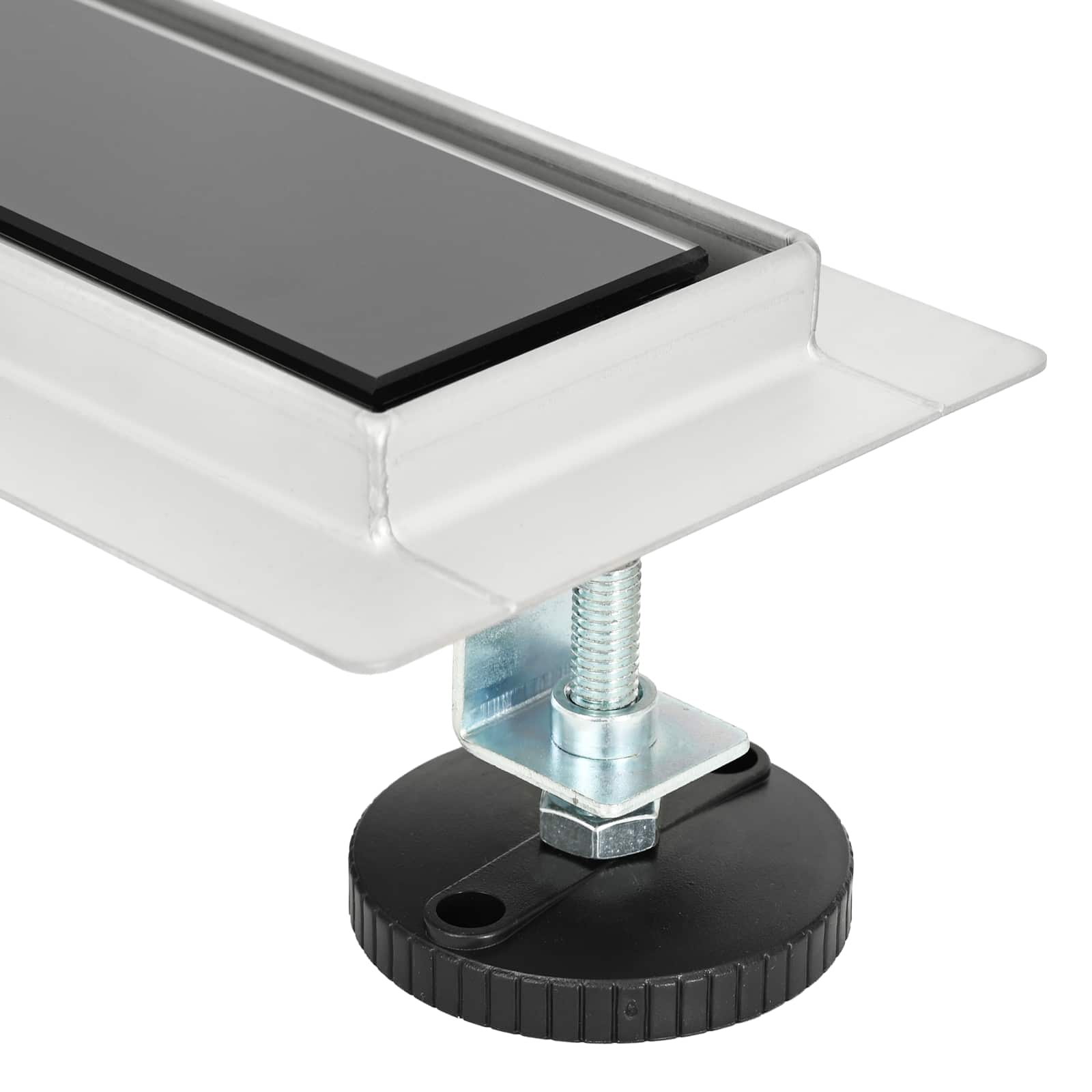 Odvod za tuš s staklenim poklopcem i 360° sifonom Crna 80 cm