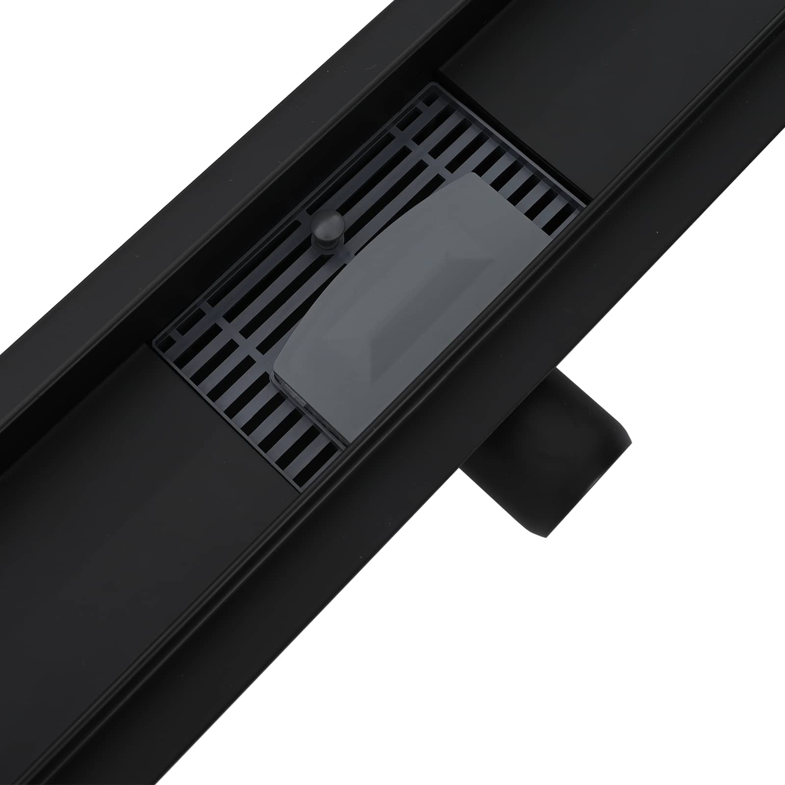 2 u 1 odvod za tuš Crna 90 cm Nehrđajući čelik 304