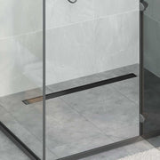 2 u 1 odvod za tuš Crna 90 cm Nehrđajući čelik 304