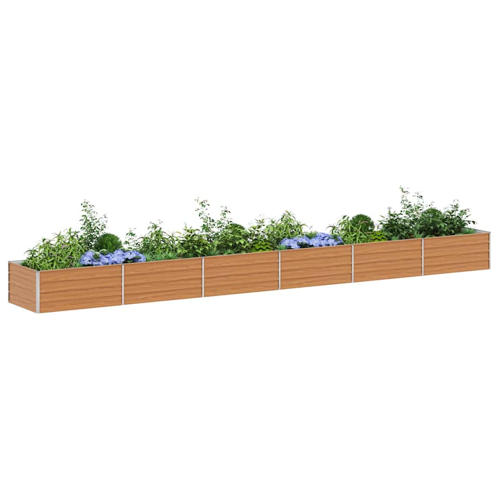 Povišena vrtna gredica Svijetlosmeđa 600 x 80 x 45 cm
