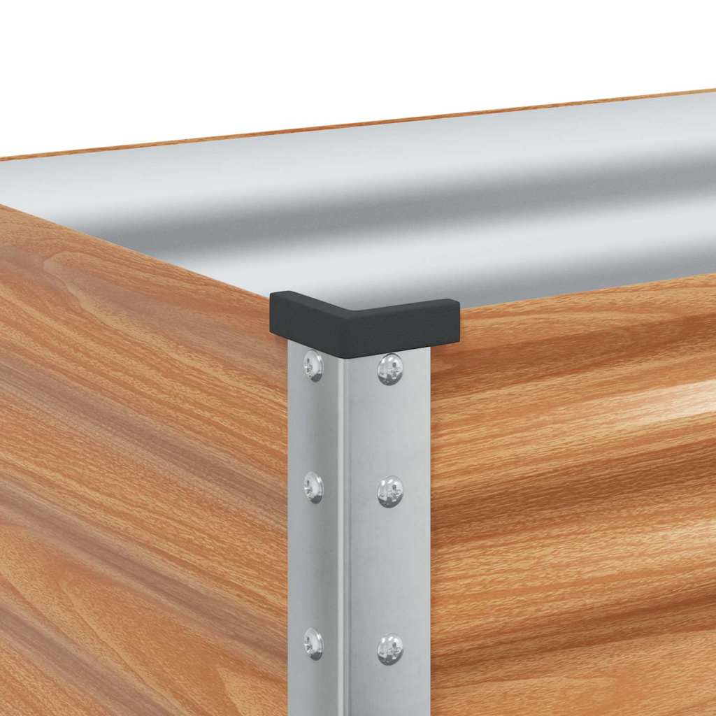 Vrtna saksija Svijetlosmeđa 100 x 45 x 90 cm Cinkani čelik
