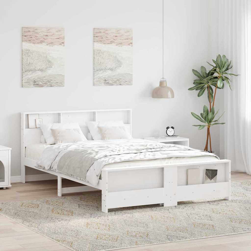 Krevetna konstrukcija Bijelo 140 x 200 cm Konstruirano drvo