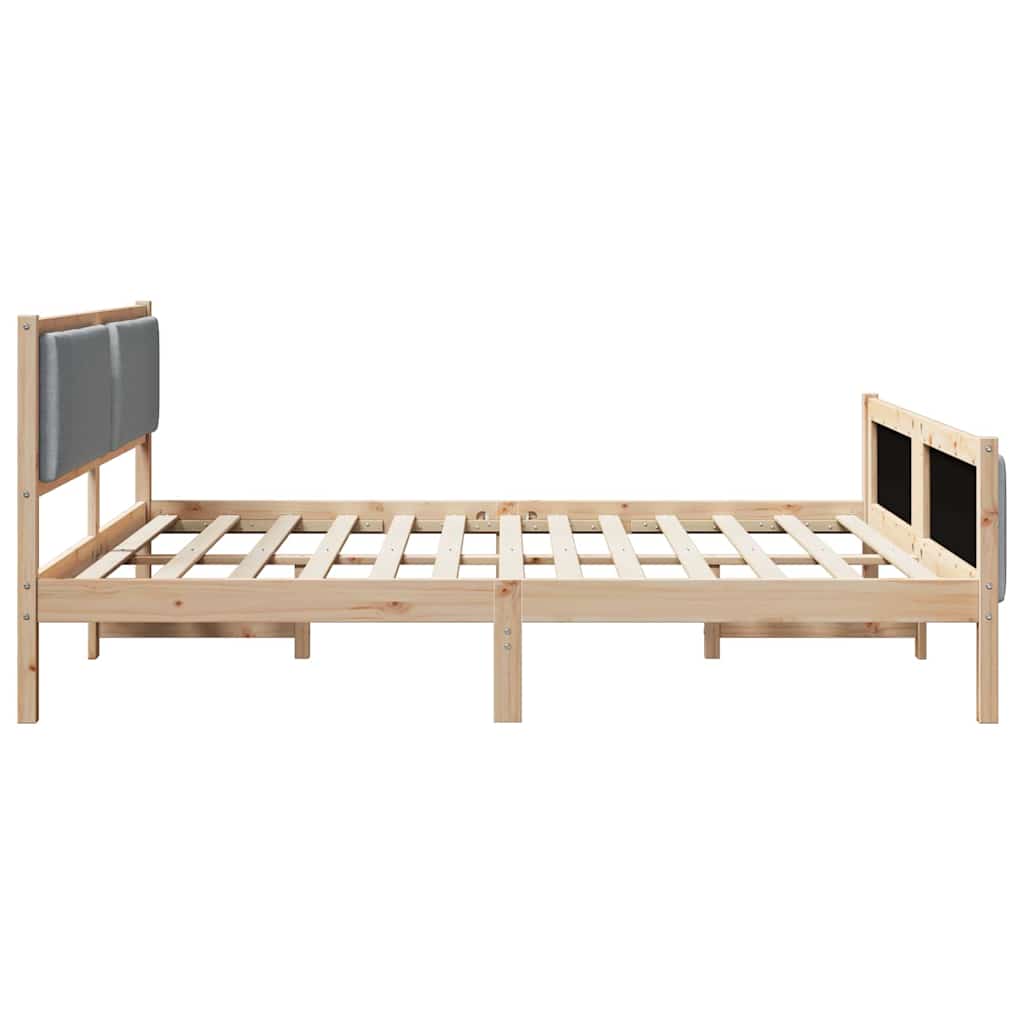 Krevetna konstrukcija Svijetlo siva 180 x 200 cm tkanina