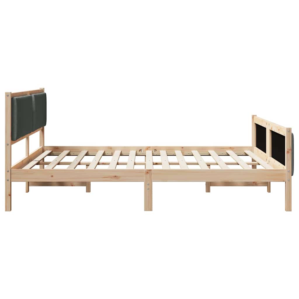 Krevetna konstrukcija Tamno siva 180 x 200 cm tkanina