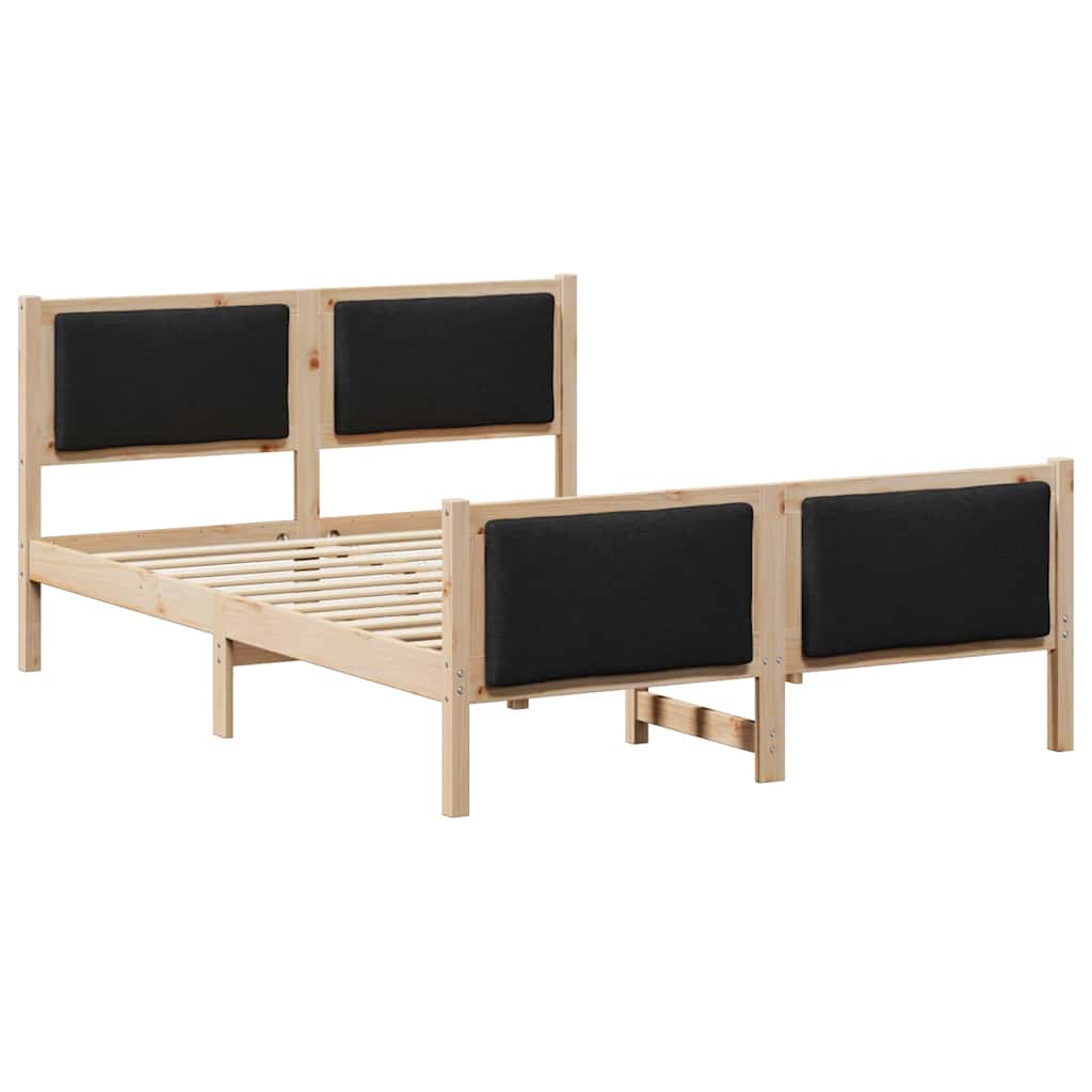 Krevetna konstrukcija s uzglavljem Crna 160 x 200 cm tkanina