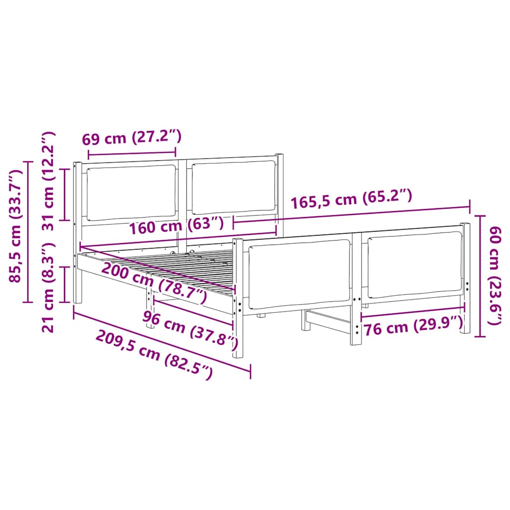 Krevetna konstrukcija Svijetlo siva 160 x 200 cm tkanina