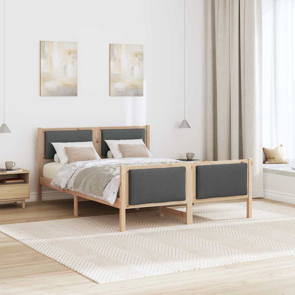 Krevetna konstrukcija Tamno siva 150 x 200 cm tkanina