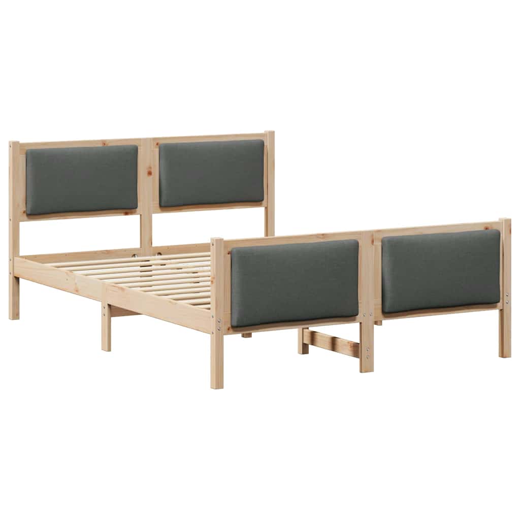 Krevetna konstrukcija Tamno siva 150 x 200 cm tkanina