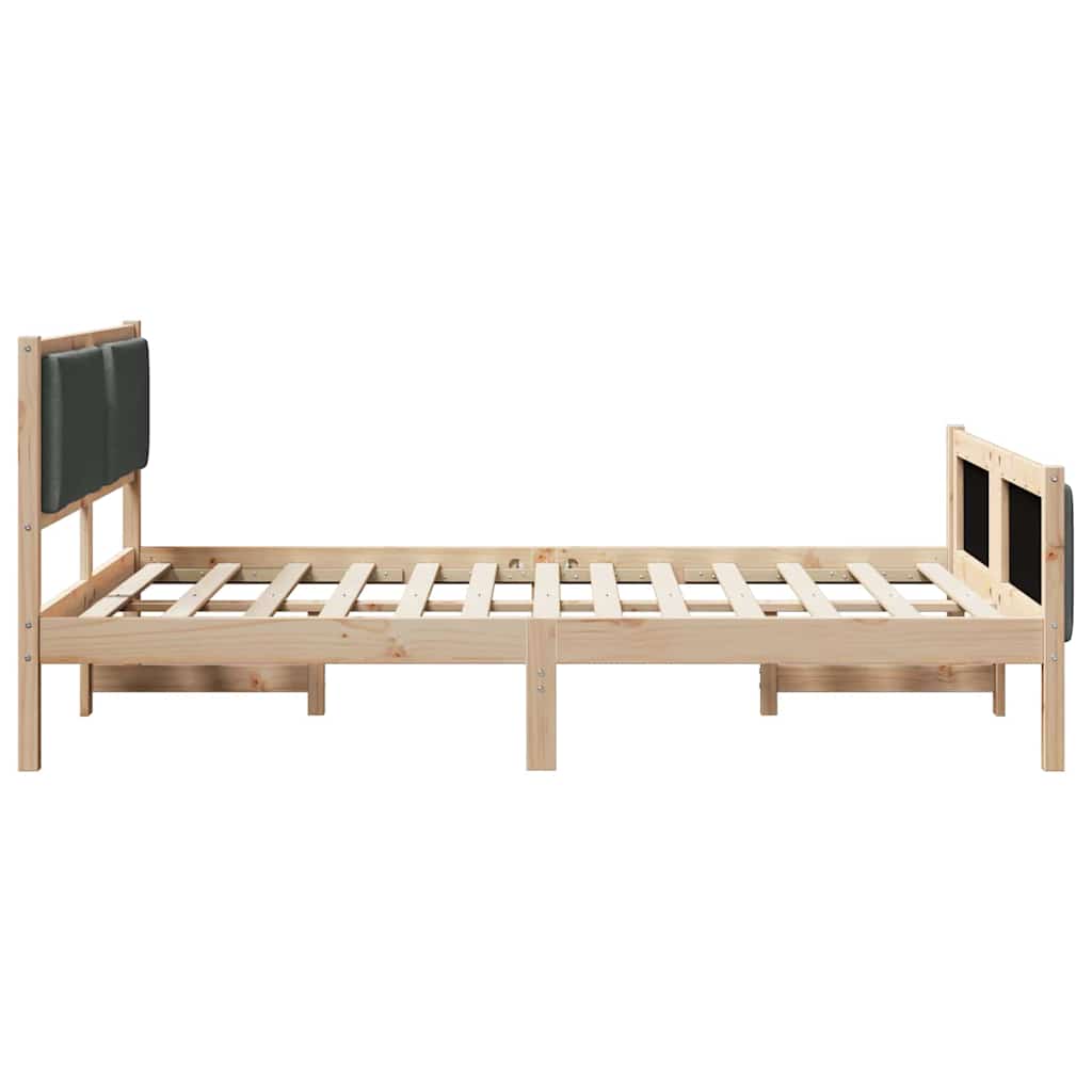 Krevetna konstrukcija Tamno siva 150 x 200 cm tkanina