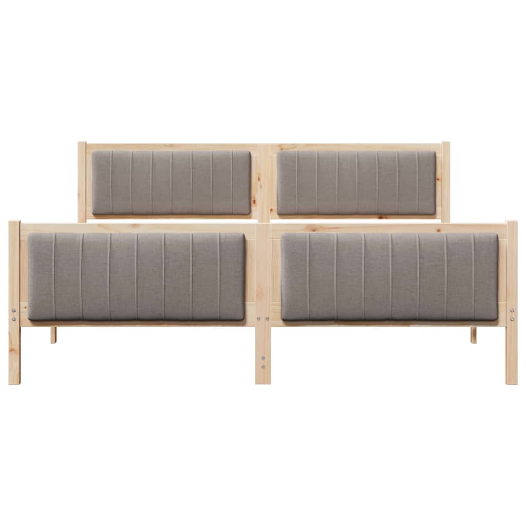 Okvir kreveta Smeđa i taupe 180 x 200 cm Masivna borovina