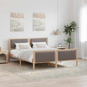 Okvir kreveta Smeđa i taupe 150 x 200 cm Masivna borovina