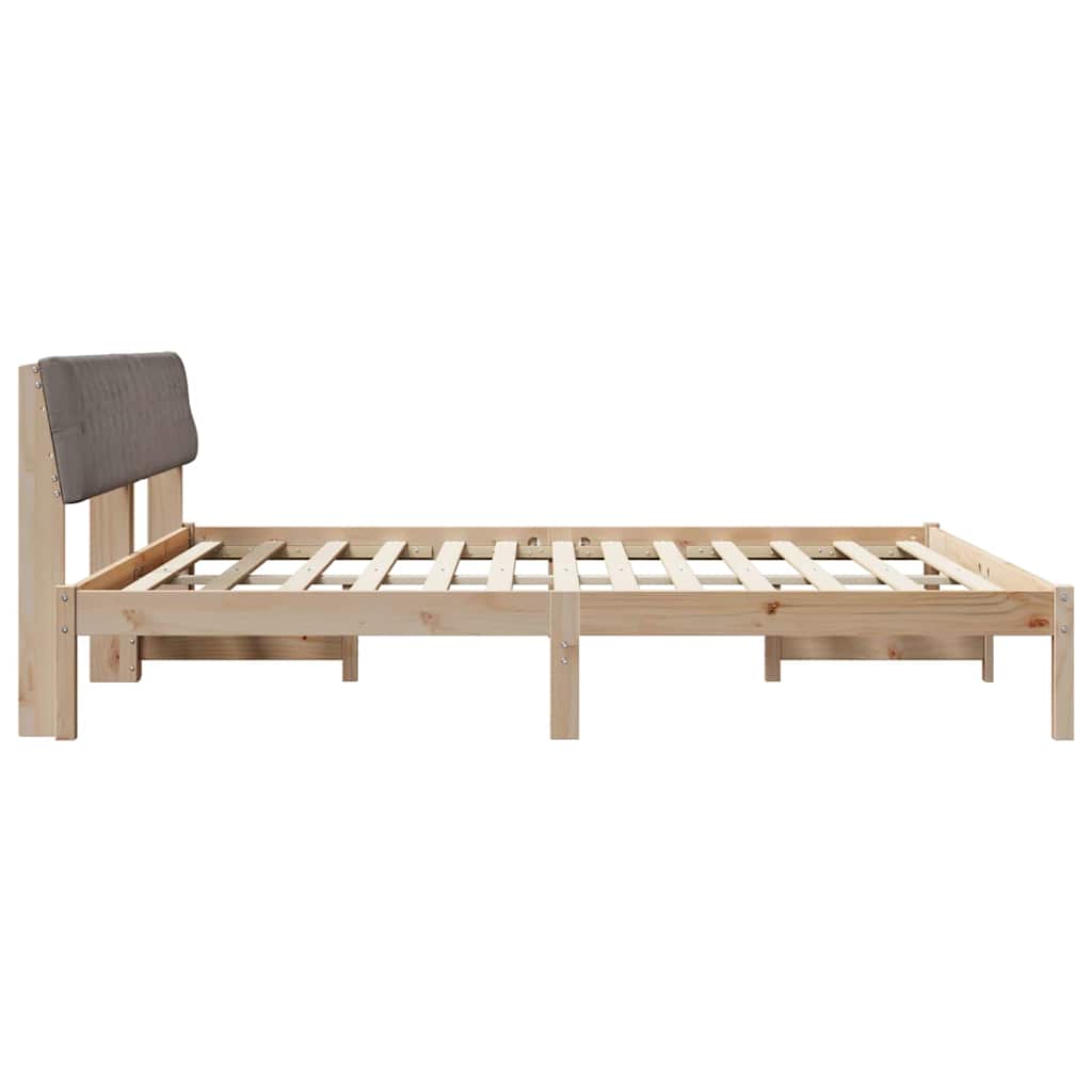 Okvir kreveta Smeđa i taupe 200 x 200 cm Masivna borovina