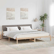 Okvir kreveta Smeđa i taupe 200 x 200 cm Masivna borovina