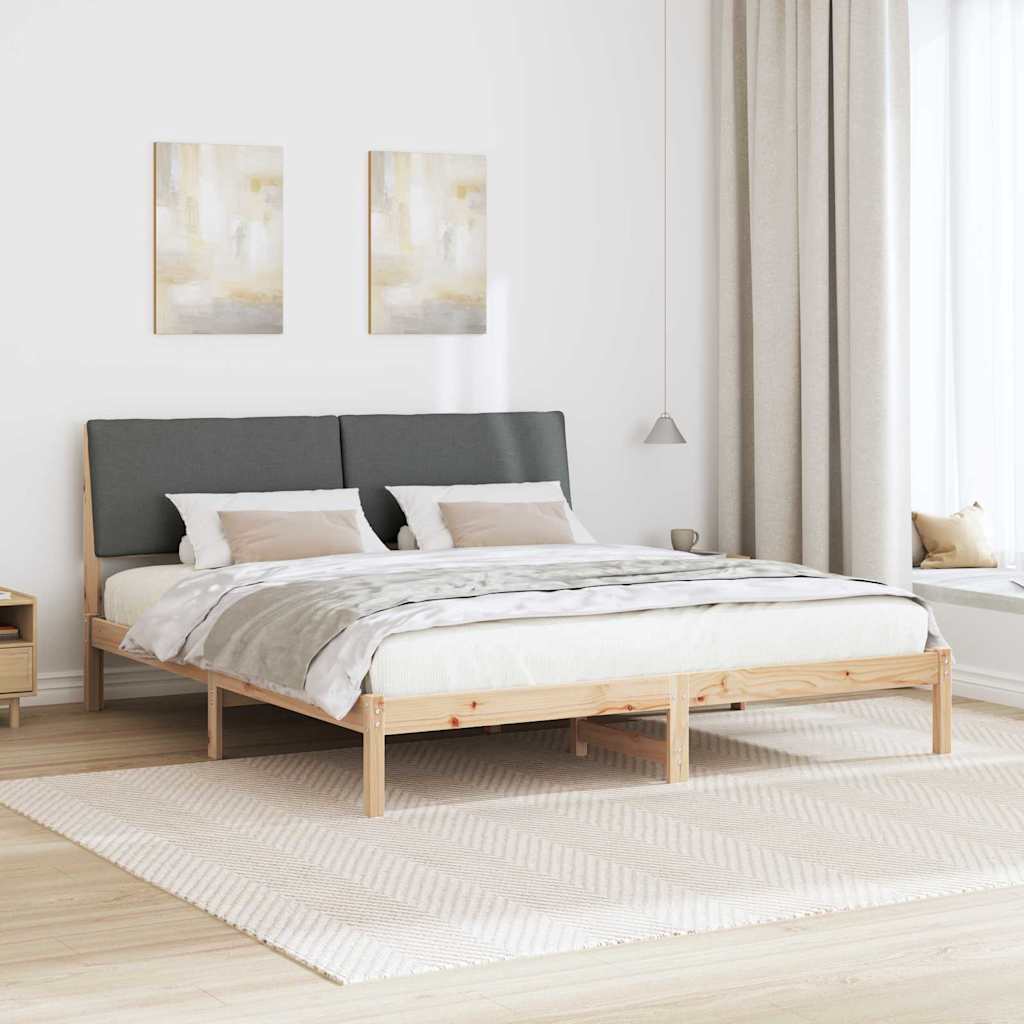 Okvir kreveta smeđe i tamnosivo 180 x 200 cm Masivna borovina