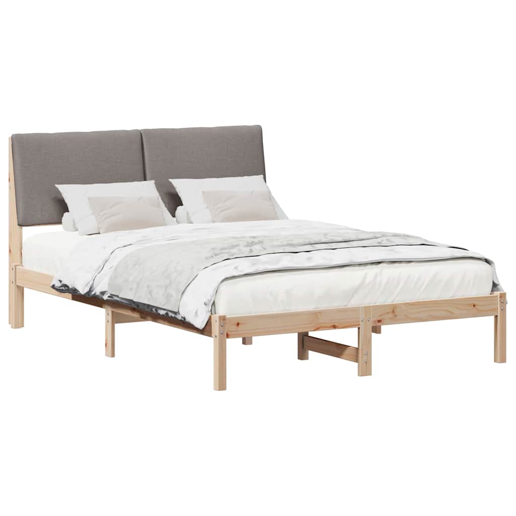 Okvir kreveta Smeđa i taupe 150 x 200 cm Masivna borovina