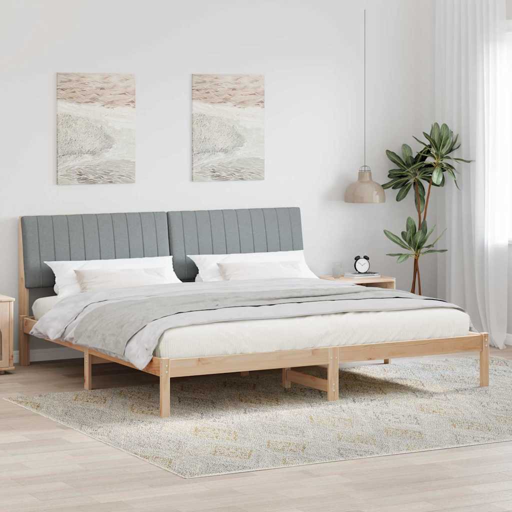 Krevetna konstrukcija Smeđa 200 x 200 cm Čvrsto borovo drvo
