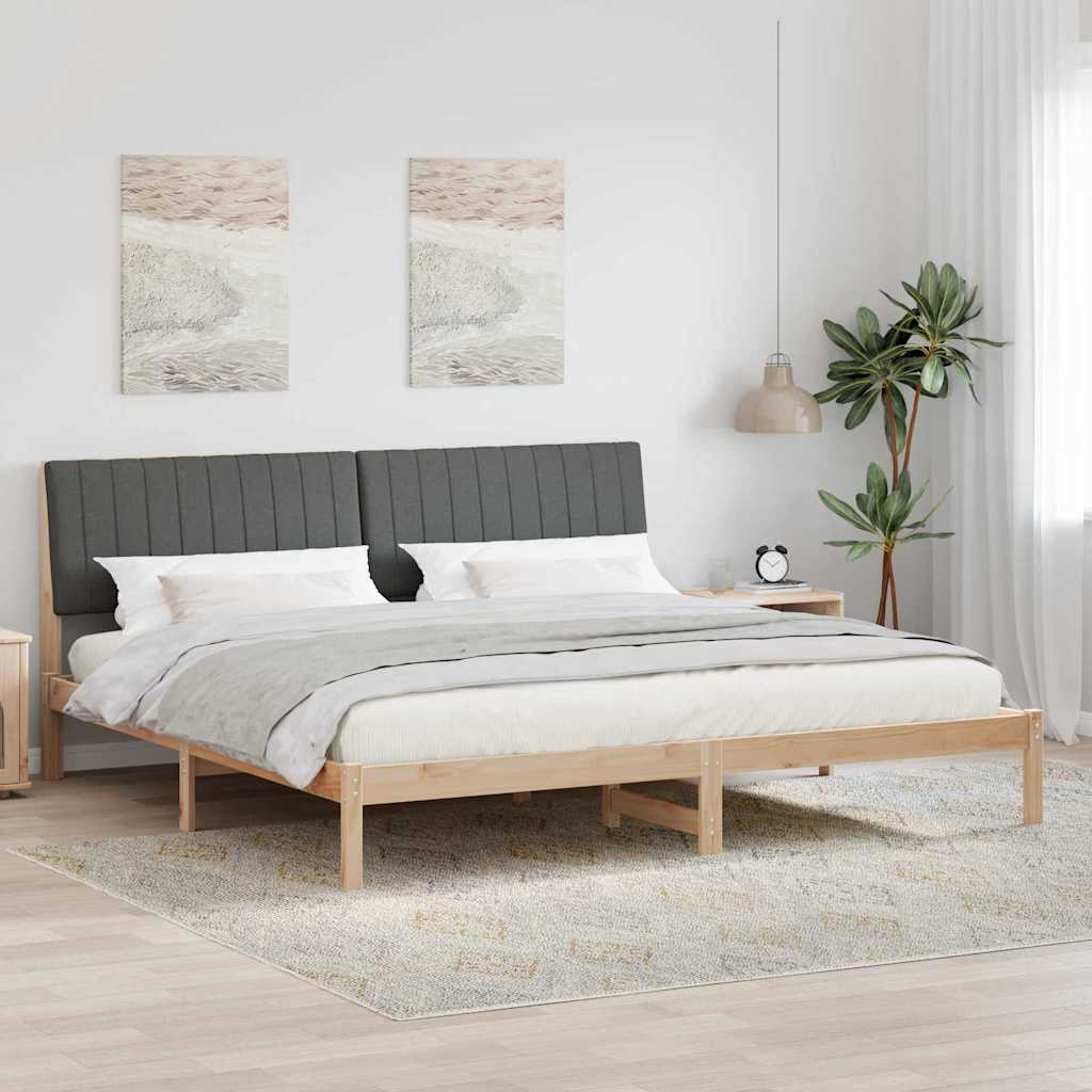 Krevetna konstrukcija Smeđa 200 x 200 cm Čvrsto borovo drvo