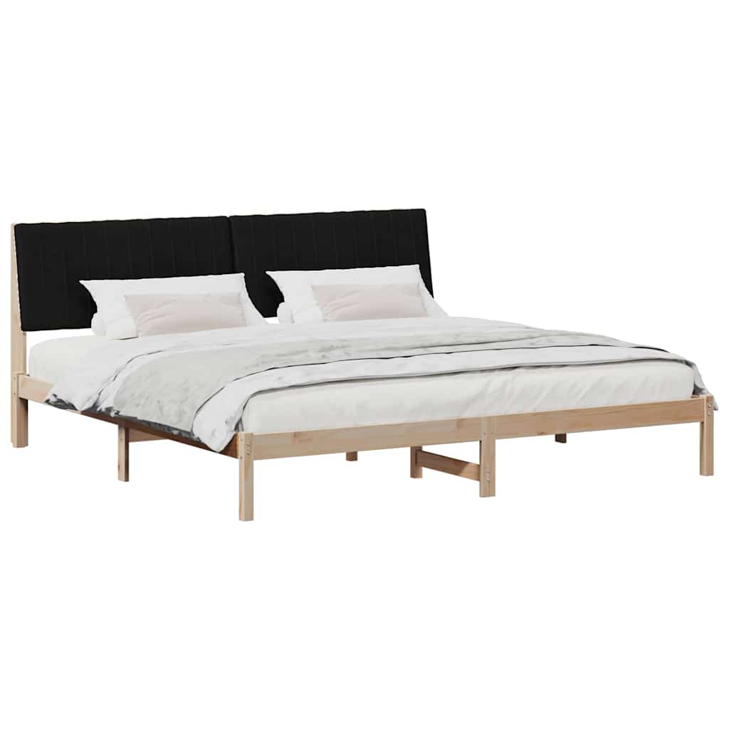 Krevetna konstrukcija Smeđa 200 x 200 cm Čvrsto borovo drvo