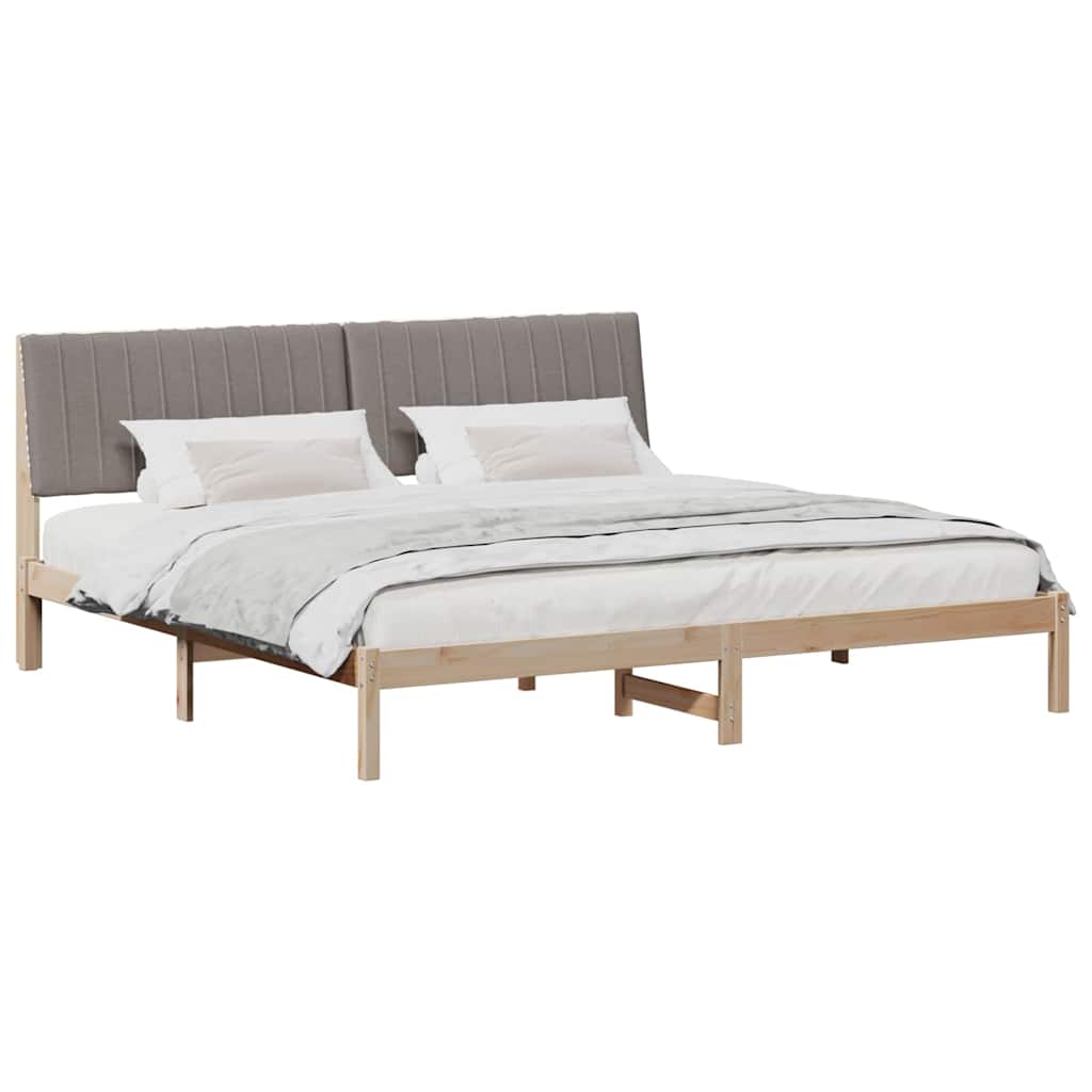 Krevetna konstrukcija Smeđa 200 x 200 cm Čvrsto borovo drvo