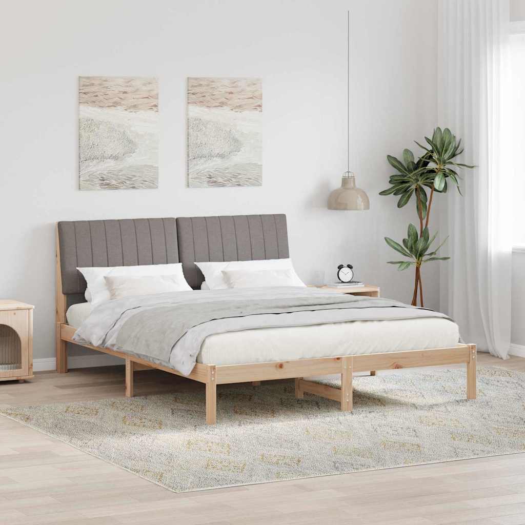 Krevetna konstrukcija Smeđa 160 x 200 cm Čvrsto borovo drvo