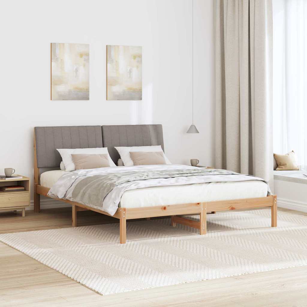 Krevetna konstrukcija Smeđa 160 x 200 cm Čvrsto borovo drvo