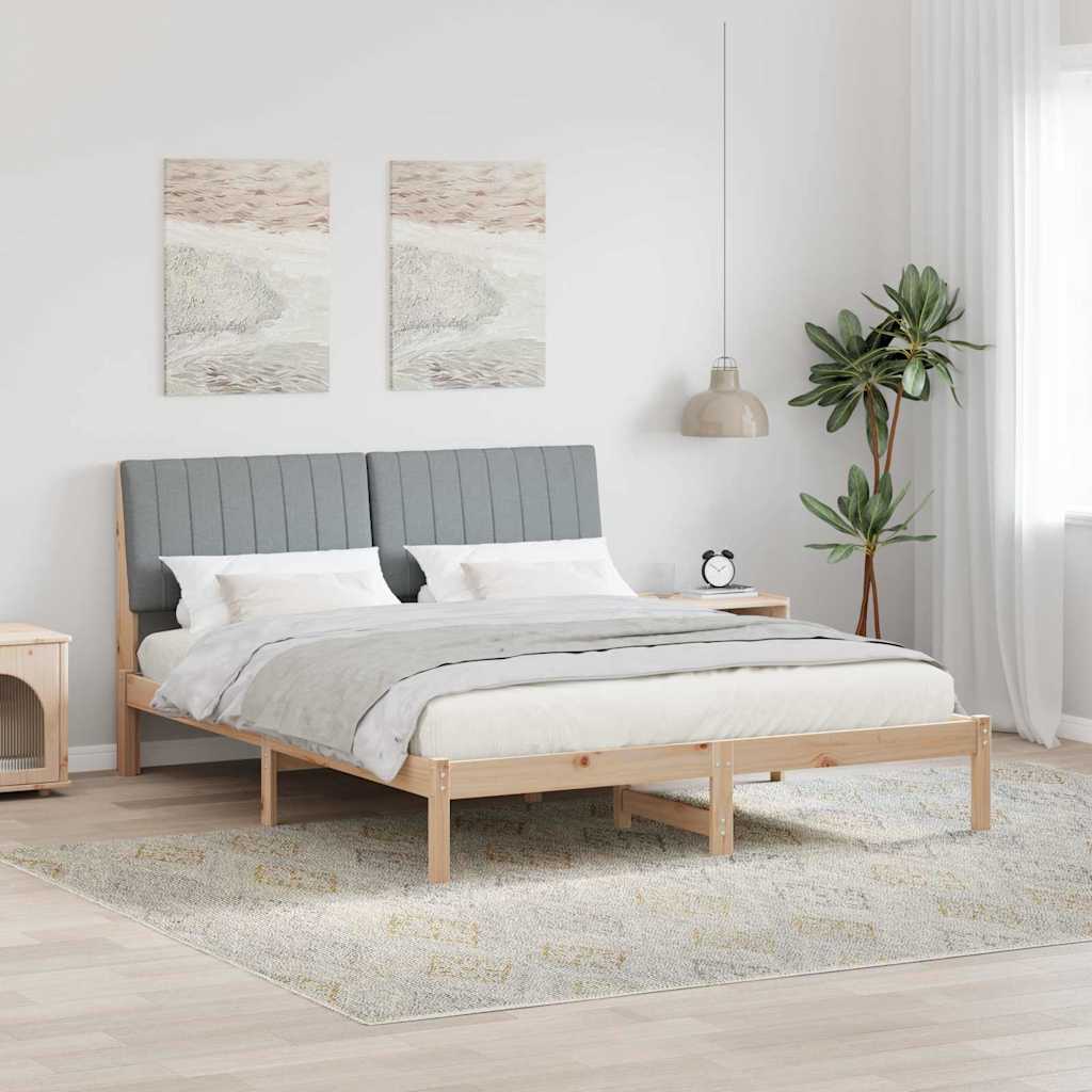 Krevetna konstrukcija Smeđa 150 x 200 cm Čvrsto borovo drvo