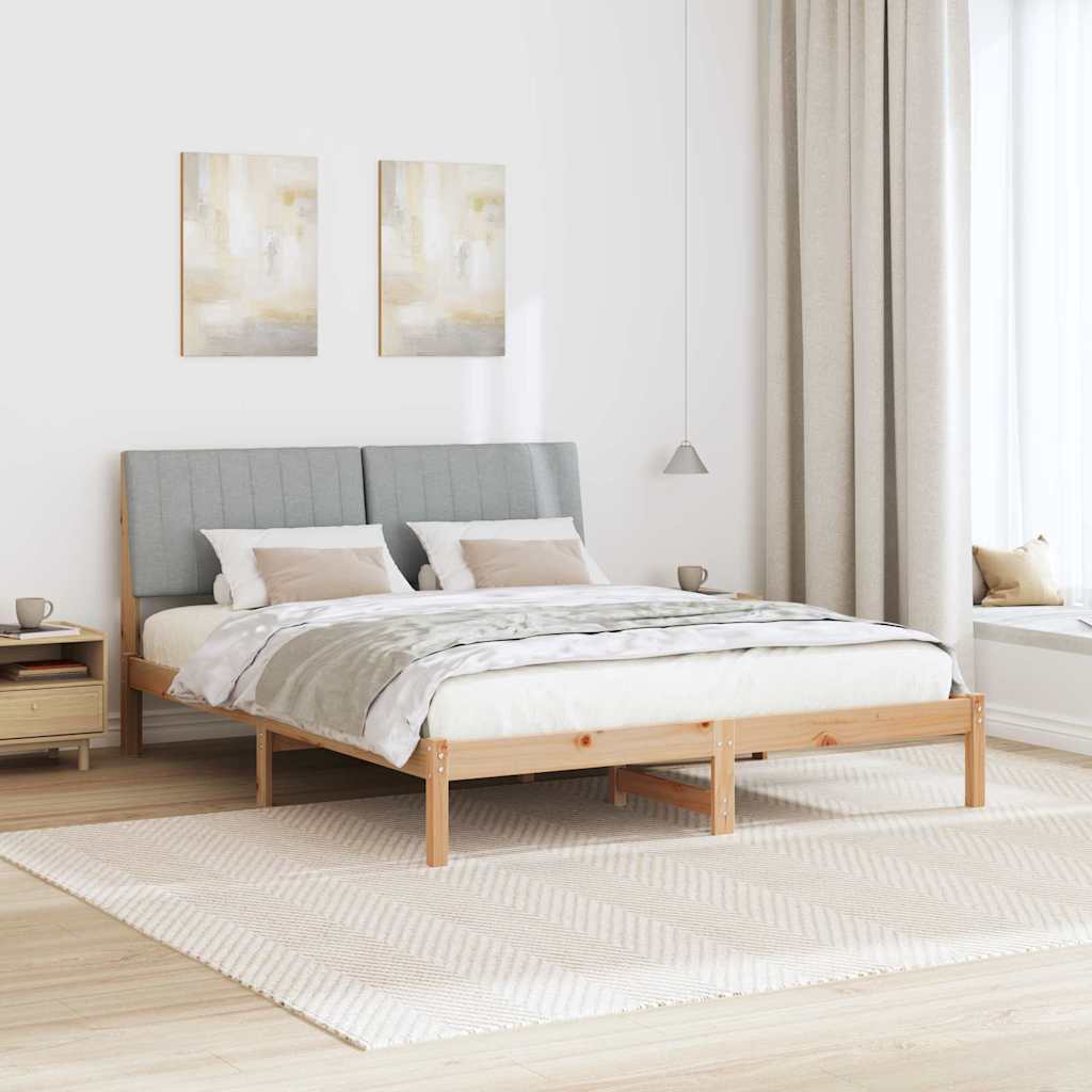 Krevetna konstrukcija Smeđa 150 x 200 cm Čvrsto borovo drvo