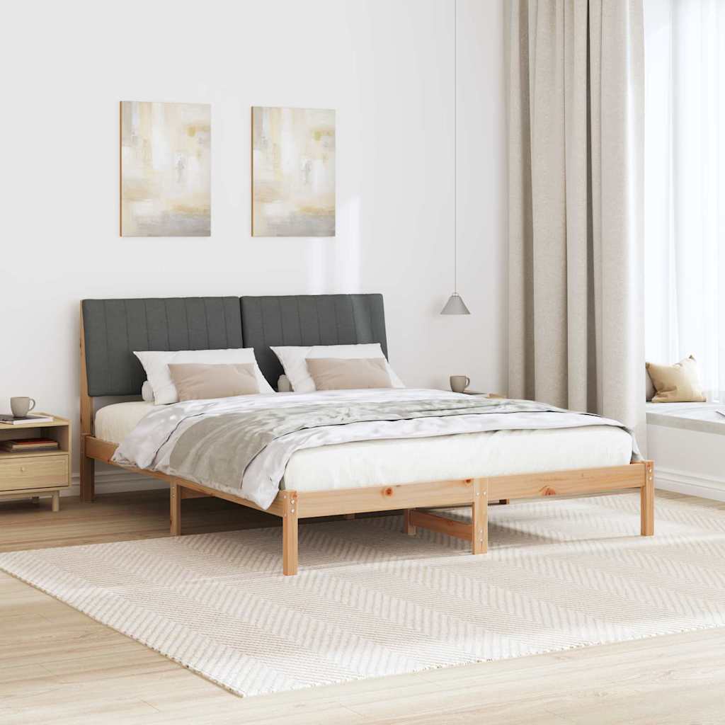 Krevetna konstrukcija Smeđa 150 x 200 cm Čvrsto borovo drvo