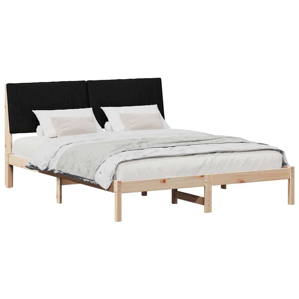 Krevetna konstrukcija Smeđa 150 x 200 cm Čvrsto borovo drvo