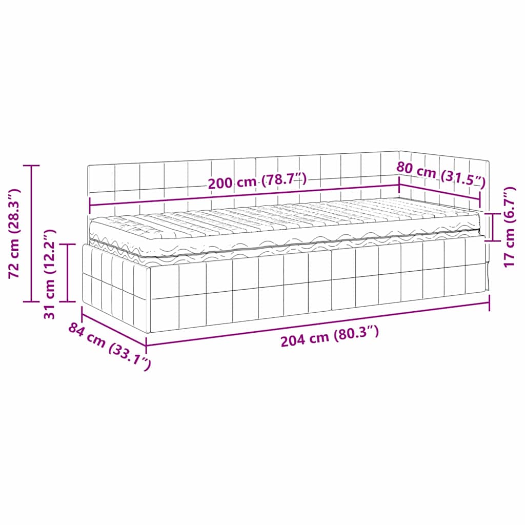 Kutni krevetni okvir s madracem s uzglavljem 2 pcs Žuta Baršun