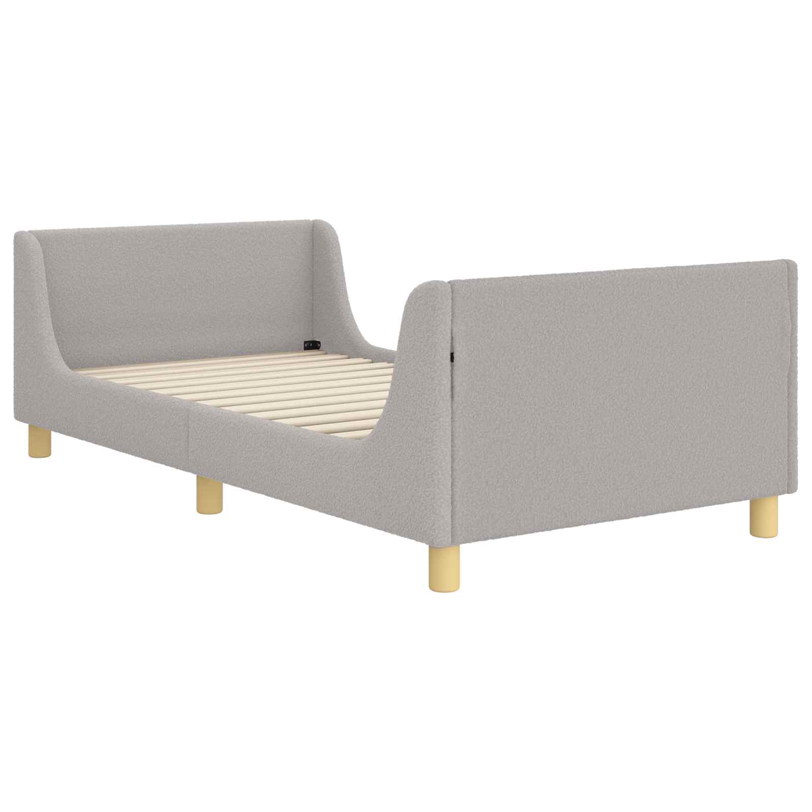 Krevet za djecu s uzglavljem Svijetlo siva 80 x 200 cm Vuna