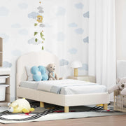 Okvir kreveta za malu djecu s naslonom Krem 70 x 140 cm Bouclé