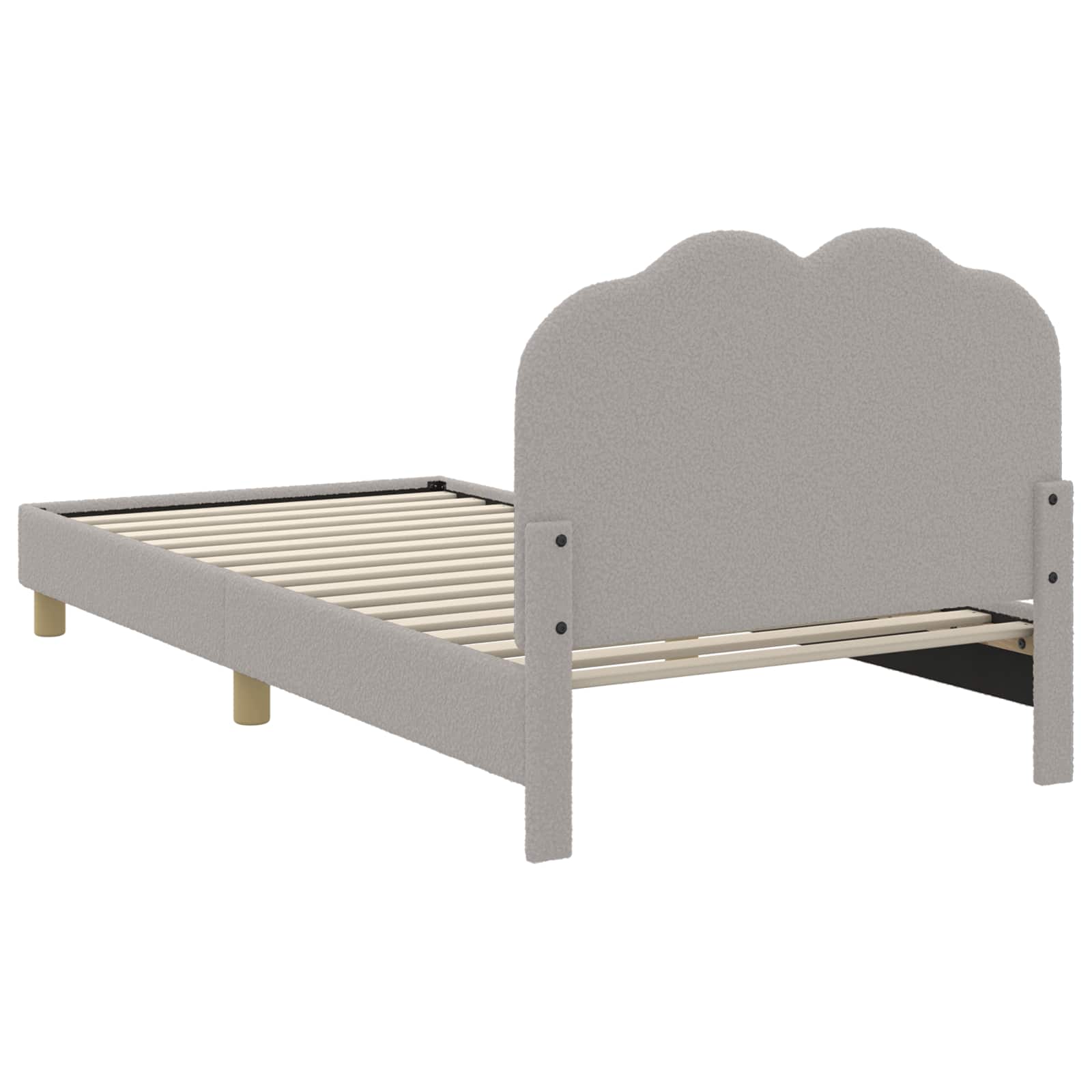 Krevet za djecu s uzglavljem Svijetlo siva 80 x 200 cm Vuna